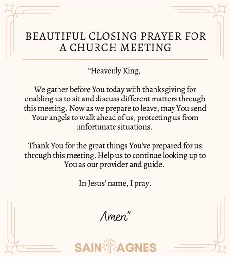 closing prayers for church meetings Doc