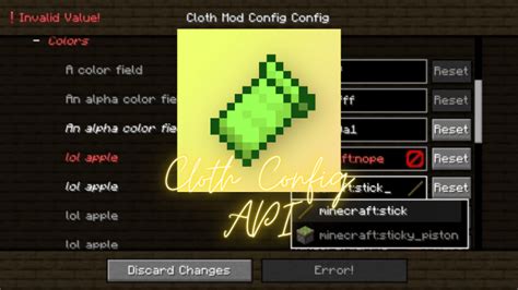 cloth config