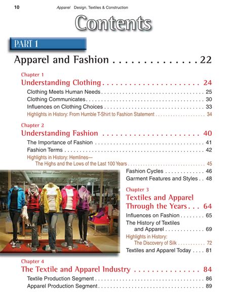 clothing fashion fabrics construction student workbook answers PDF