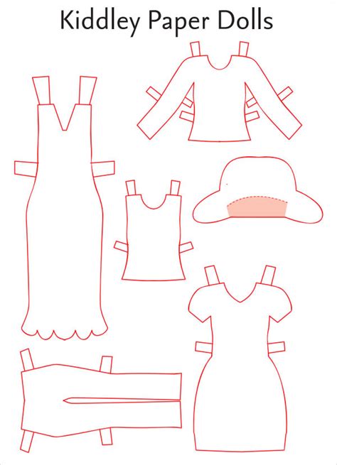 clothing template for paper dolls Kindle Editon