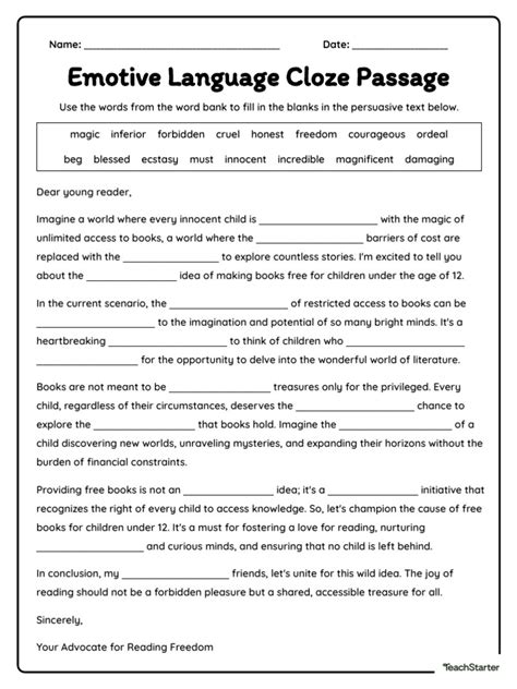 cloze activity for figurative language Kindle Editon