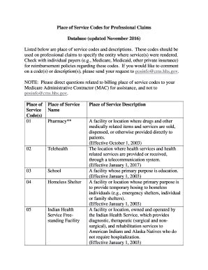 cms place of service codes 2012 Doc