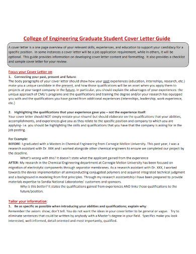 cmu cover letter guide