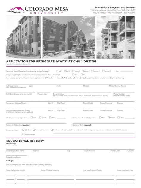 cmu housing application