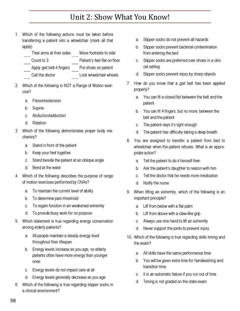 cna test study guide free PDF