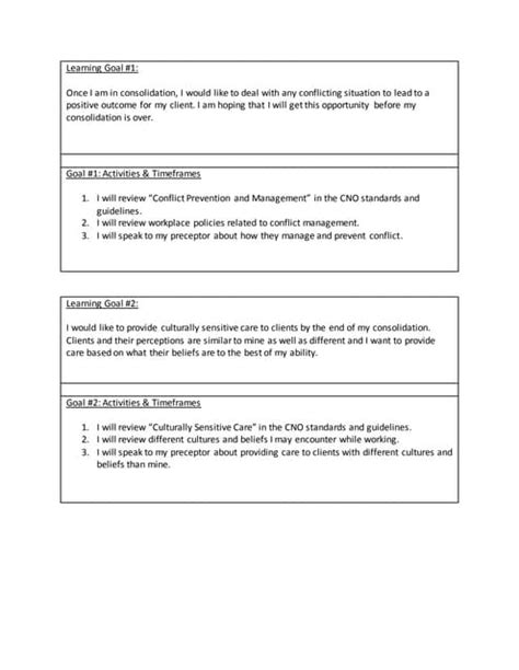 cno learning goals examples Ebook Doc