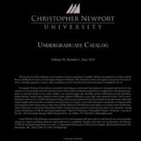 Cnu Undergraduate Catalog