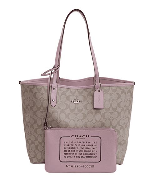 coach pink tote bag