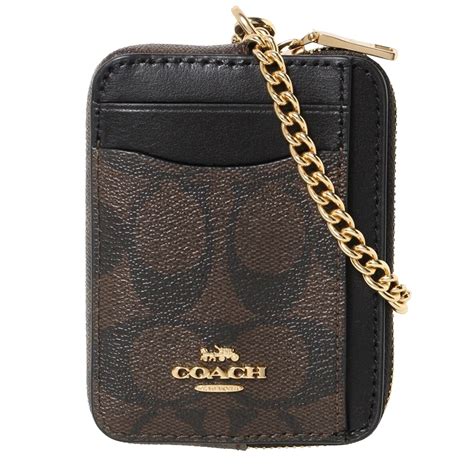 coach zip card case