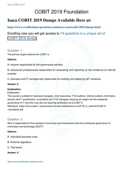cobit 5 exam questions sample Ebook Doc