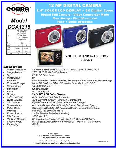 cobra digital digital camera manuals PDF