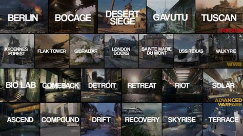 cod advanced warfare maps