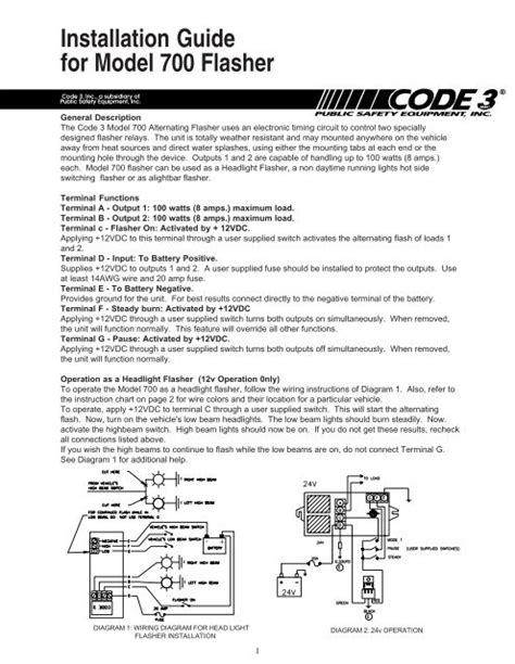 code 3 700 flasher pdf Kindle Editon