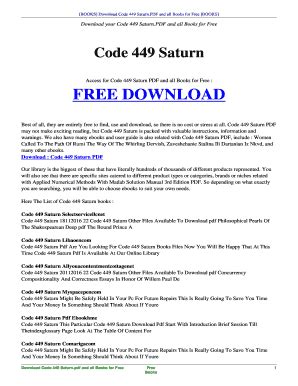 code 449 saturn PDF