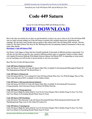 code 449 saturn Ebook Epub