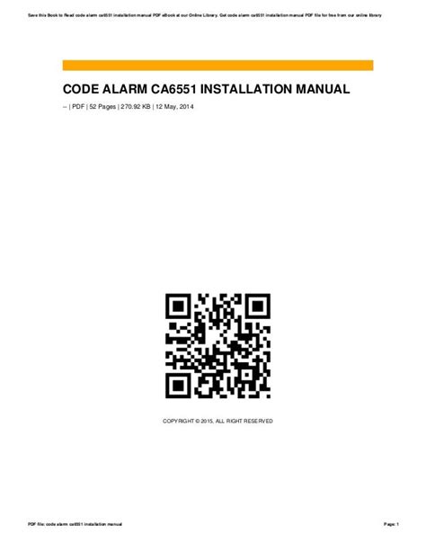code alarm ca6551 installation guide Doc