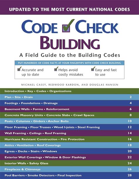 code check building a field guide to the building codes Reader