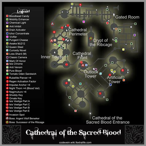 code vein cathedral of the sacred blood 100 map