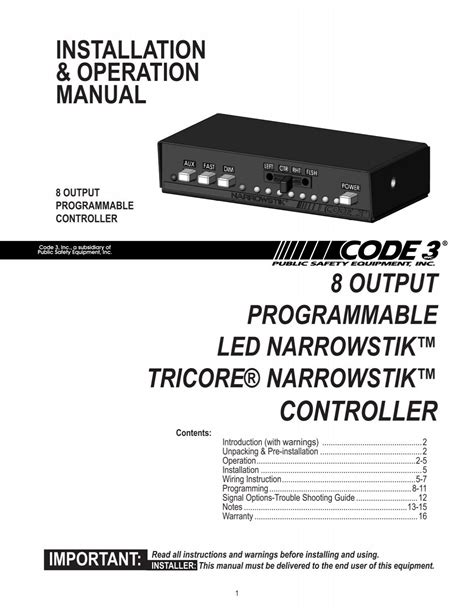 code_3_arrowstick_controller_wiring_diagram Ebook Reader