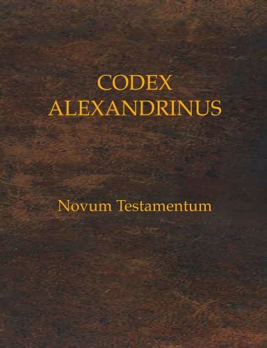 codex alexandrinus english translation Ebook Doc