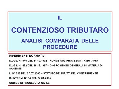 codice del contenzioso tributario codice del contenzioso tributario Doc