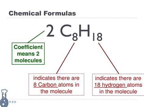 coefficients tell the number of what in a formula