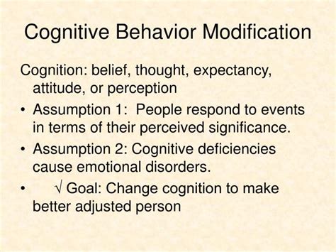 cognitive behavior modification cognitive behavior modification Epub