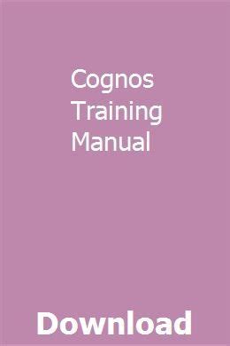 cognos training manual Kindle Editon