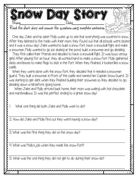 cold reads for second grade PDF