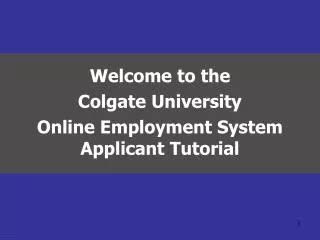colgate university employment