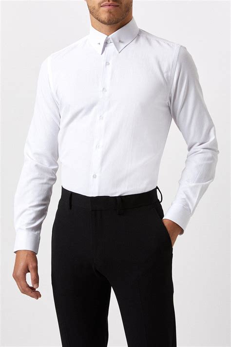 collar bar dress shirt