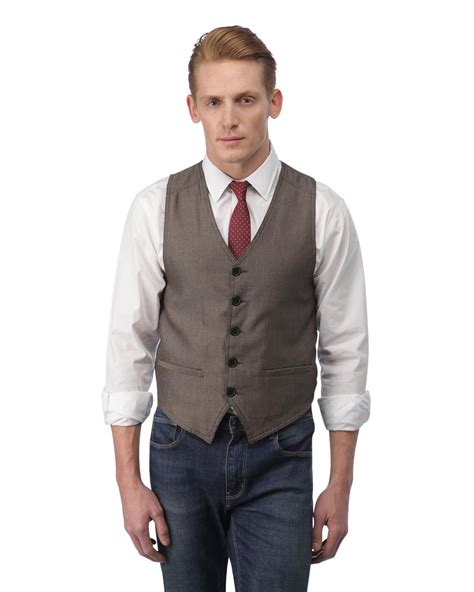 collared shirt with vest