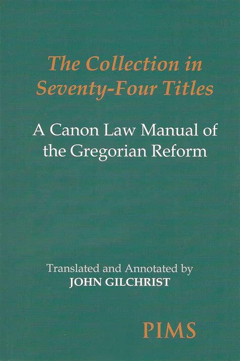 collection in seventy four titles a canon law manual mediaeval sources in translation Doc