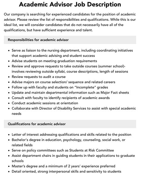 college advisor jobs