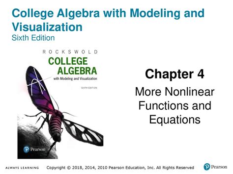 college algebra with modeling and visualization Kindle Editon