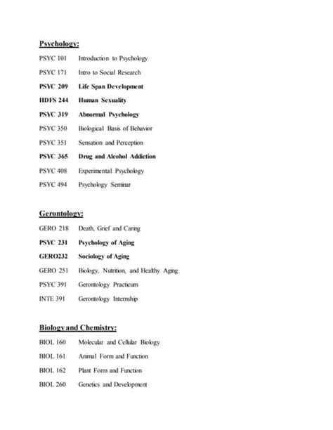 college basic classes
