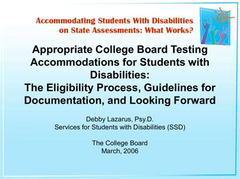 college board testing accommodations Kindle Editon