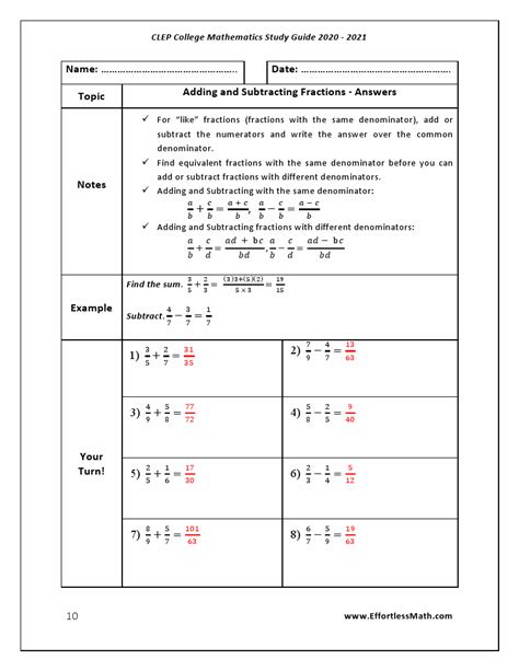 college math assessment study guide Epub