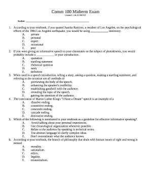 college midterm paper examaple