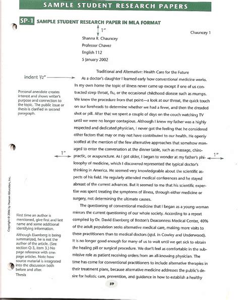 college paper format example PDF