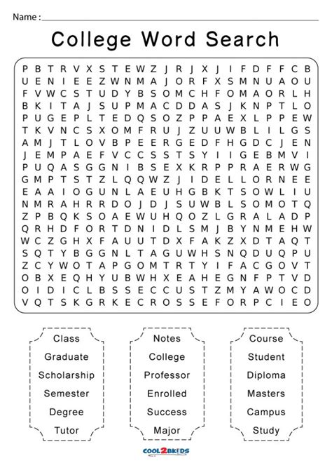 college word search