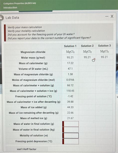 colligative properties virtual lab answers key Epub