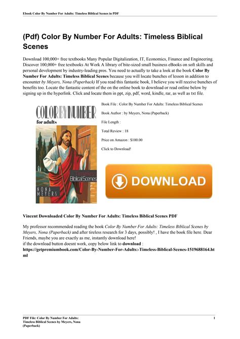 color number adults timeless biblical Epub