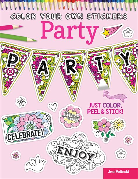 color your own stickers party just color peel and stick Kindle Editon