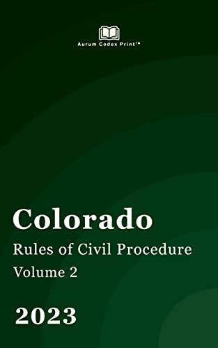 colorado rules of civil procedure