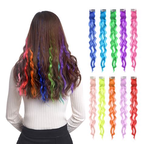 colored hair clip ins