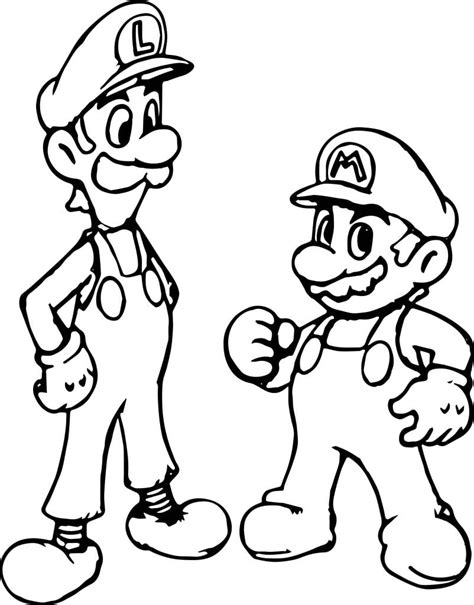 coloring mario and luigi