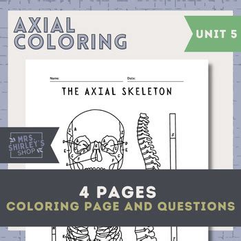 coloring page for axial skeleton Reader