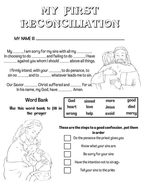 coloring pages for first reconciliation Epub