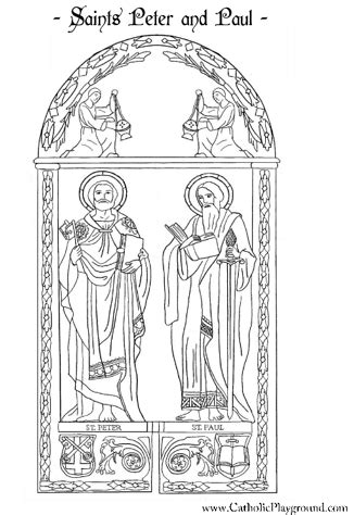 coloring pages on peter and paul Kindle Editon